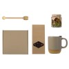 Подарочный набор с кружкой, медом и ложкой для меда, бежевый
