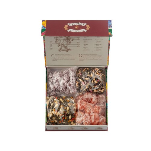 Подарочный набор c купажами чая и сладостями "Весенние птицы"