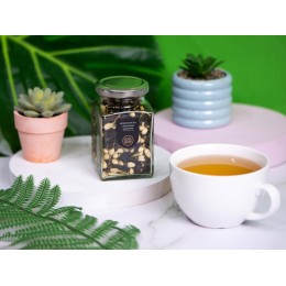 Чай зеленый, серия "Bouquet", моли хуа с бутонами жасмина, стеклянная банка