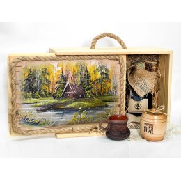 Подарочный набор "Лесная пасека", бежевый