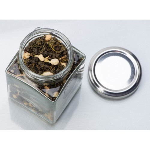 Чай зеленый, серия "Bouquet", моли хуа с бутонами жасмина, стеклянная банка