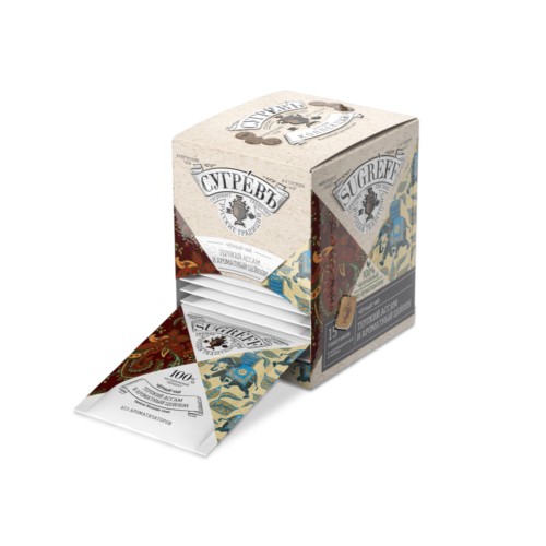 Черный чай Терпкий Ассам и ароматный Цейлон в индивидуальном саше конверте, 15 пакетиков