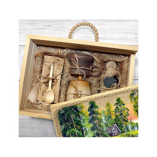 Подарочный набор "Лесная пасека", бежевый