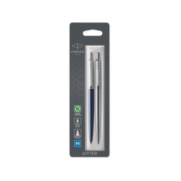 Набор из 2х ручек в подарочной коробке: Parker Jotter Essential, Royal Blue CT и Parker Jotter Essential, St. Steel СT