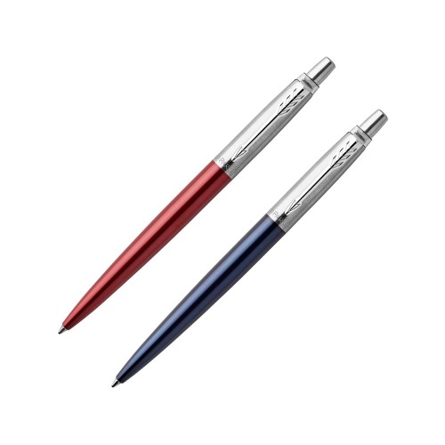 Набор из 2х ручек : Parker "Jotter London" Parker Jotter Essential, Kensington Red CT и Jotter Essential, Royal Blue CT, стержень: M