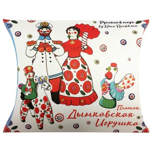 Платок "Дымковская игрушка"