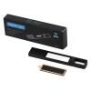 USB 2.0- флешка на 32 Гб c подсветкой логотипа «Hook LED», темно-серый, белая подсветка