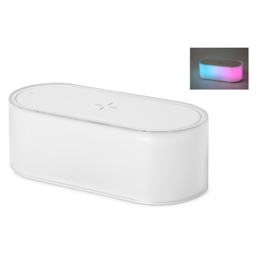 Ночник с беспроводной зарядкой и RGB подсветкой "Miracle", 15 Вт, белый