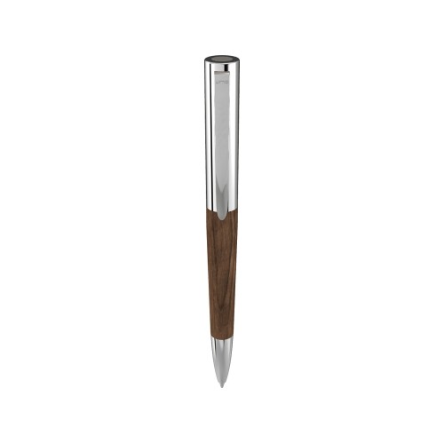 Ручка шариковая "TITAN WOOD", синий, 1 мм, коричневый/серебристый