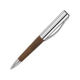 Ручка шариковая "TITAN WOOD", синий, 1 мм, коричневый/серебристый