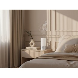 Увлажнитель воздуха с подсветкой "Breathe", белый/серебристый