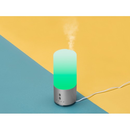 Увлажнитель воздуха с подсветкой "Breathe", белый/серебристый