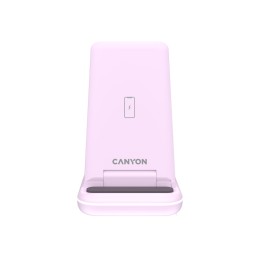 Беспроводное зарядное устройство 3-в-1 CANYON WS-304 (CNS-WCS304B), 15W, розовый