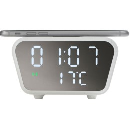 Настольные часы с функцией беспроводной зарядки "Wake", 10 Вт (Р)