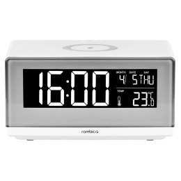 Часы с беспроводным зарядным устройством Rombica Timebox 2, белый