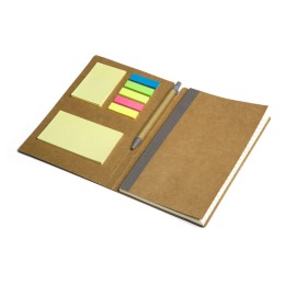 Блокнот с ручкой и набором стикеров А5 "Write and stick", серый