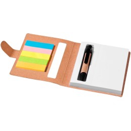 Набор стикеров "Expose" с ручкой и блокнотом А7, натуральный