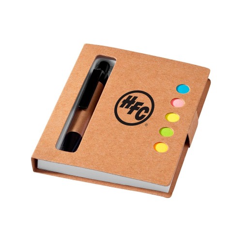 Набор стикеров "Expose" с ручкой и блокнотом А7, натуральный