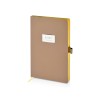 Ежедневник недатированный А5 "Total beige" с нашивкой, бежевый