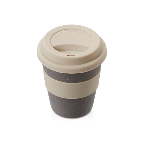 Стакан с силиконовой крышкой "Cafe", beige