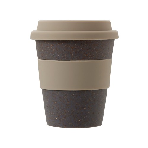 Стакан с силиконовой крышкой "Cafe", beige
