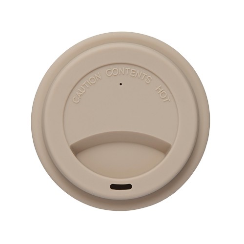 Стакан с силиконовой крышкой "Cafe", beige