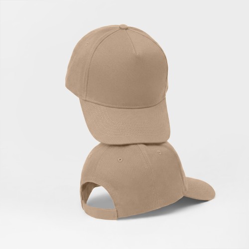 Бейсболка "Poly" 5-ти панельная 120 гр, песочный
