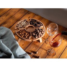 Деревянный столик на складных ножках "Outside party"