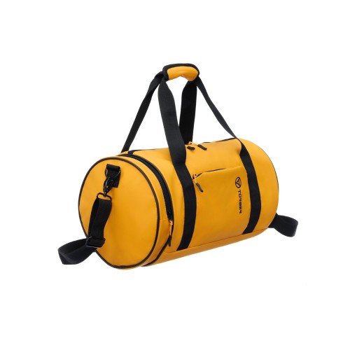 Сумка спортивная TORBER MOBI, желтая, полиэстер 900D с PU покрытием, 45 х 25 х 25 см