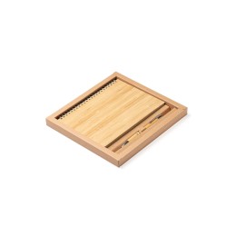 Набор GALA: блокнот А5, ручка шариковая, бамбук, бежевый