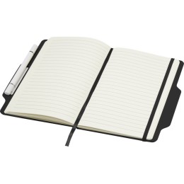 Nexus блокнот формата А5 в твердой обложке с ручкой и карандашом - сплошной черный