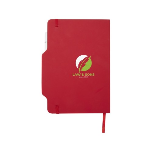 Nexus блокнот формата А5 в твердой обложке с ручкой и карандашом - Красный