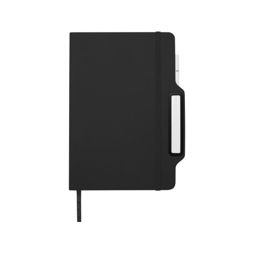 Nexus блокнот формата А5 в твердой обложке с ручкой и карандашом - сплошной черный