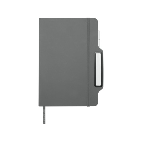 Nexus блокнот формата А5 в твердой обложке с ручкой и карандашом - Серый