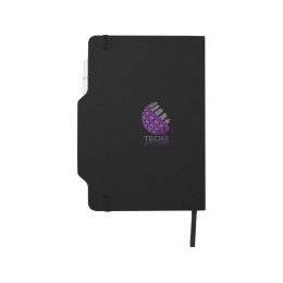 Nexus блокнот формата А5 в твердой обложке с ручкой и карандашом - сплошной черный