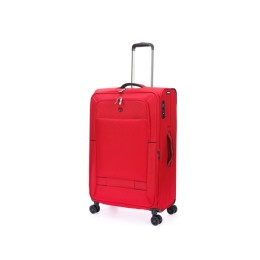 Чемодан TORBER Brosno, красный, нейлон 600D, 48 х 22 х 78 см, 85 л