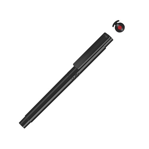 Капиллярная ручка в корпусе из переработанного материала rPET "RECYCLED PET PEN PRO FL», черный с красным