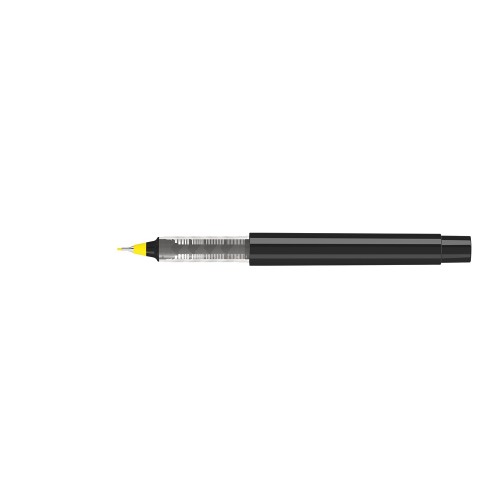 Капиллярная ручка в корпусе из переработанного материала rPET "RECYCLED PET PEN PRO FL», черный с желтым