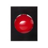 Стеклянный елочный шар "Frozi", красный прозрачный, с серебристым колпачком