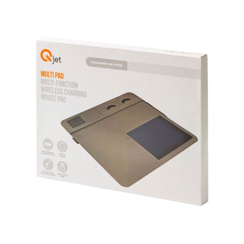 Многофункциональный коврик для мыши «Multi Pad» с беспроводной зарядкой и LCD экраном, 10 Вт, черный