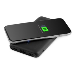 Внешний беспроводной аккумулятор с подсветкой лого "Reserve X". 8000 mAh, черный