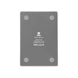 Беспроводная зарядка-подставка с подсветкой "Glow box", серый (Р)