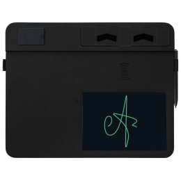 Многофункциональный коврик для мыши «Multi Pad» с беспроводной зарядкой и LCD экраном, 10 Вт, черный