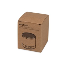 Портативная колонка «Ring neon» с белой подсветкой корпуса, серебристый