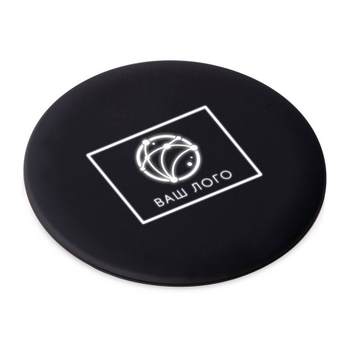 Беспроводное зарядное устройство с подсветкой логотипа "Moon spot", 10 Вт, soft-touch
