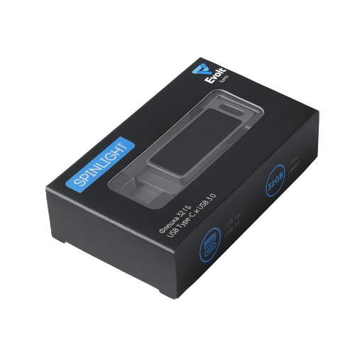 Флешка 32 ГБ USB Type-C и USB 3.0 с подсветкой лого «Спинлайт»