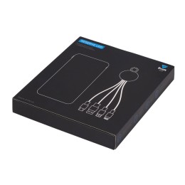 Набор из внешнего акуумулятора и универсального кабеля с подсветкой лого «Reserve LED», 10000mAh, черный