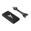 Набор из внешнего акуумулятора и универсального кабеля с подсветкой лого «Reserve LED», 10000mAh, черный