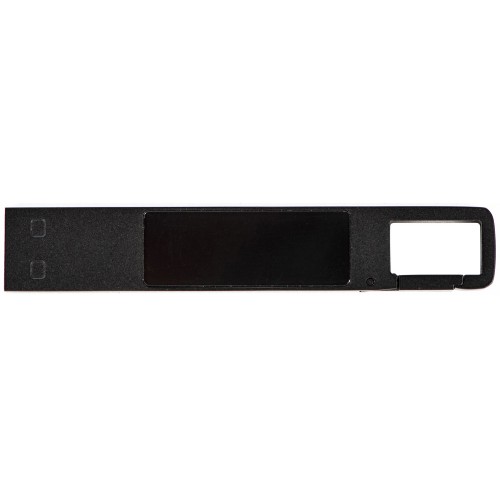 USB 2.0- флешка на 32 Гб c подсветкой логотипа «Hook LED», темно-серый, синяя подсветка