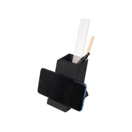 Беспроводная зарядка-подставка с подсветкой "Glow box", черный (Р)